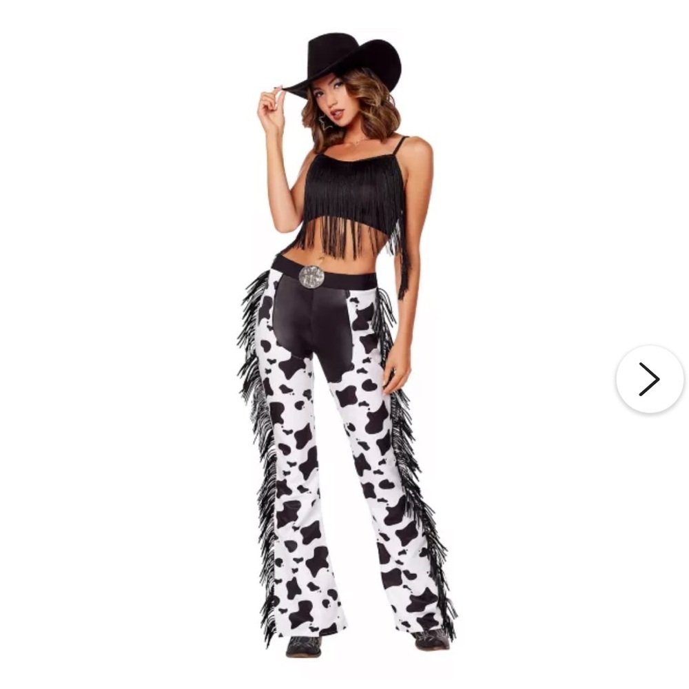 Cow print Chaps size medium!